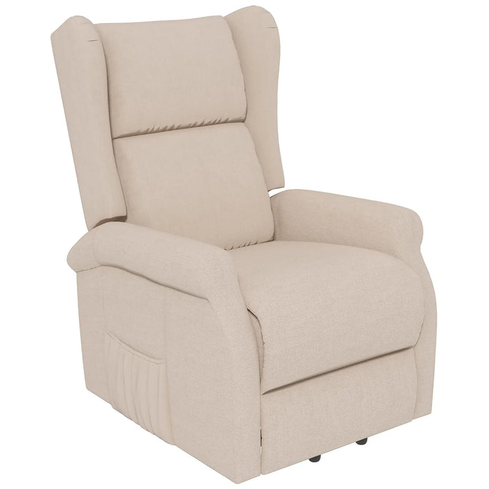 Fauteuil de fauteuil en barre en barre avec une crème de fonction de mensonge électrique d'aide sur pied, 72.5x94x109cm