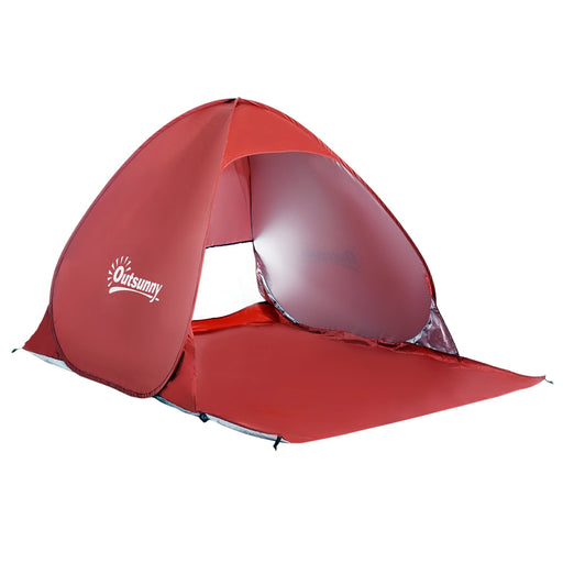 Wurfzelt Pop Up Zelt Campingzelt Automatisch Polyester Rot, 200x150x119cm