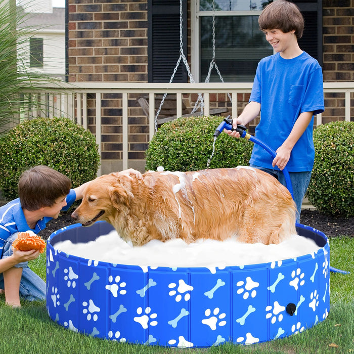 Hundepool faltbar Swimmingpool Schwimmbecken, Ø120x30cm