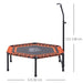 Fitness-Trampolin, Trampolin, Gartentrampolin für Joga, Stahl+PP+EVA, Schwarz+Orange, 121,92x121,92x138cm