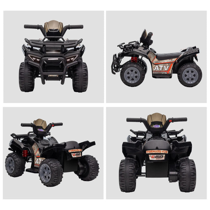 Mini Elektro-Quad ATV Kinderfahrzeug für 18-36 Monate Kinder Metall PP-Kunststoff Schwarz 70x42x45cm