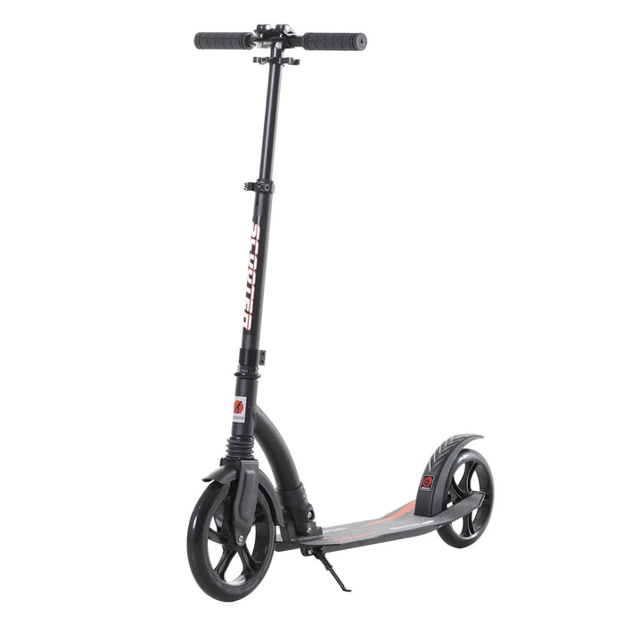 Roller Tretroller Kickscooter Klapproller, klappbar, Stossdämpfer, ab 14 Jahren, Schwarz