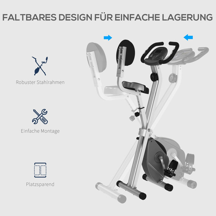 Entraîneur de maison / entraîneur de vélo 8 en acier réglable à hauteur régulière Black + gris