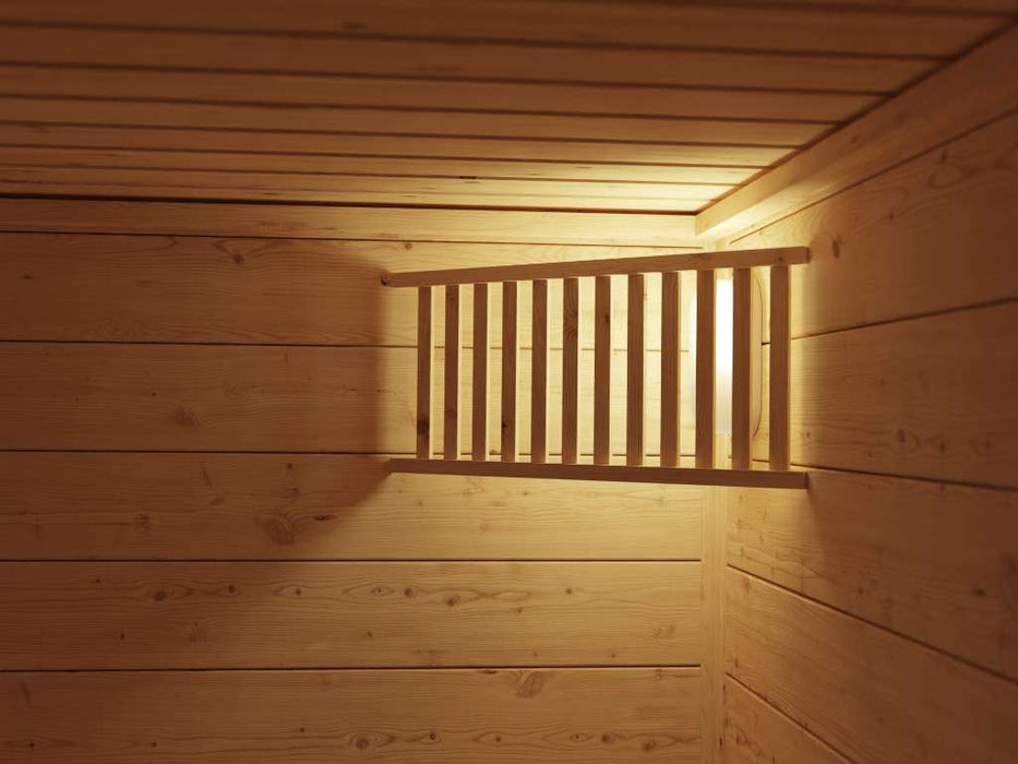 Sauna en bois massif sauna bs moyen - 194.5x156x204cm, 2-3 personnes - sauna en salle avec four