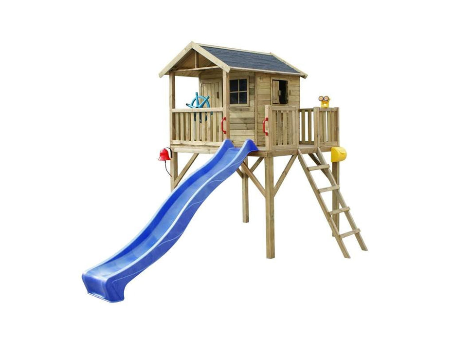 Spielhaus, tour de jeu, Stelzenhaus `` Laugh XXL '' y compris Slide Blue, 201x188x303cm (BXTXH)