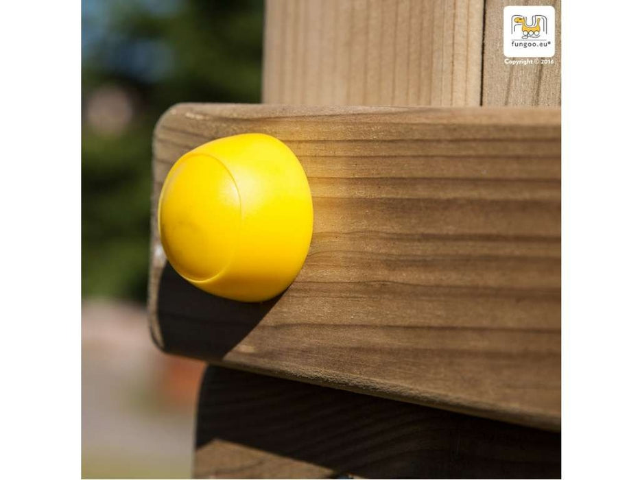 Palafitta 'SATURN' impregnata a pressione incl. scivolo giallo, 558x301x280 cm (LxPxA)