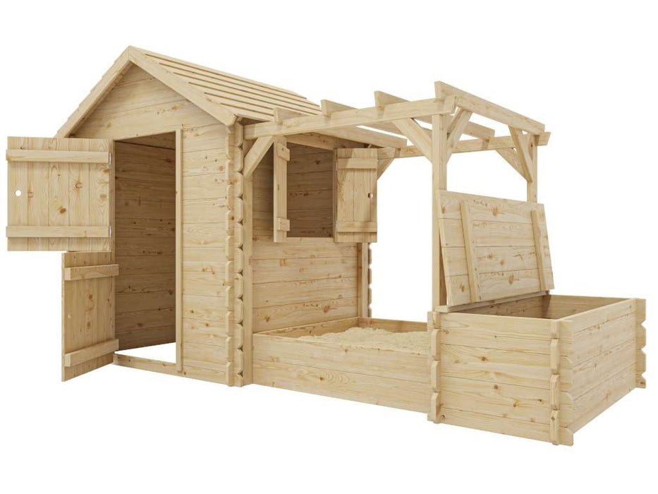 Spielhaus Children's Play House 'Fly', y compris Sandpit et Pergola, 290x116x163cm (BXTXH)