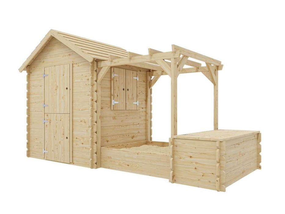 Spielhaus Children's Play House 'Fly', y compris Sandpit et Pergola, 290x116x163cm (BXTXH)