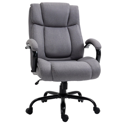 Bürostuhl Schreibtischstuhl Gaming-Stuhl Wippfunktion dick gepolstert ergonomisch Hellgrau, 72,5x83x110-118cm