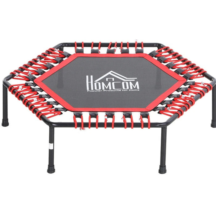 Fitness-Trampolin, Trampolin für Joga, Gartentrampolin, Stahl+PP, Rot, Ø105x26Hcm