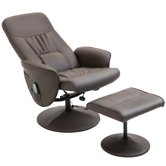 Détendez le fauteuil avec chaise de massage des selles avec 10 points de vibration brun 76x81x105cm