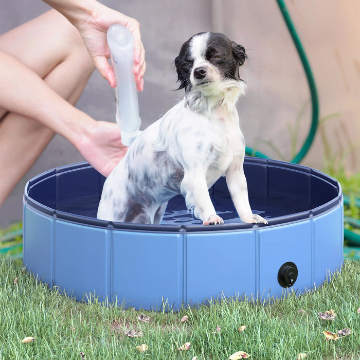 Hundebadewanne Swimmingpool Schwimmbecken Blau, Ø80xH20cm