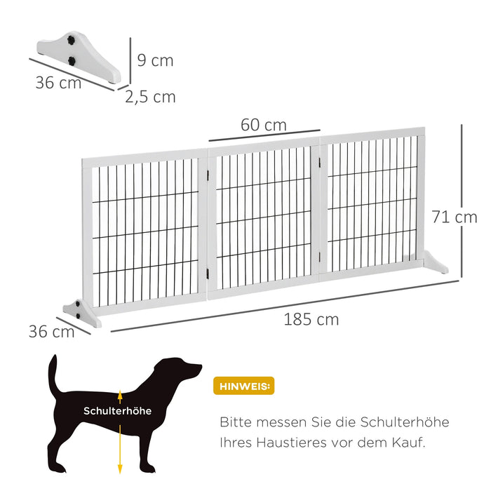 Grilles circulaires pour les grilles de protection des chiens, 185x36x71cm