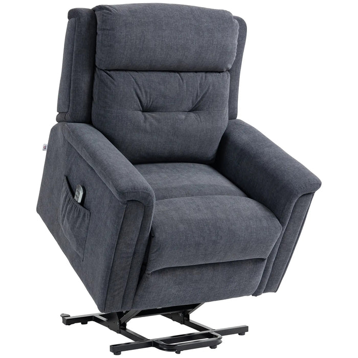 Détendez-vous le fauteuil Aide Senior Chaise, y compris la télécommande gris foncé, 92x87x108cm