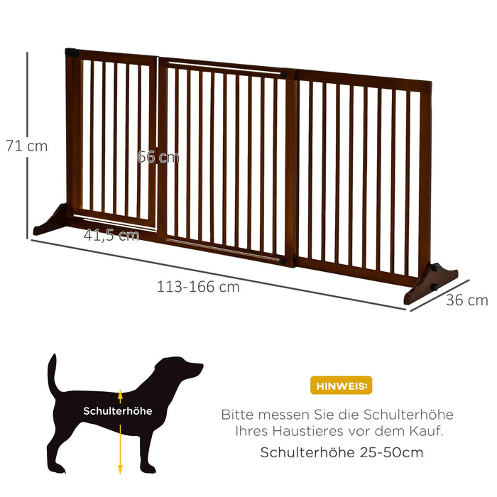 Grilles circulaires pour chiens Protection de porte Grilles Brown, 113-166x36x71cm