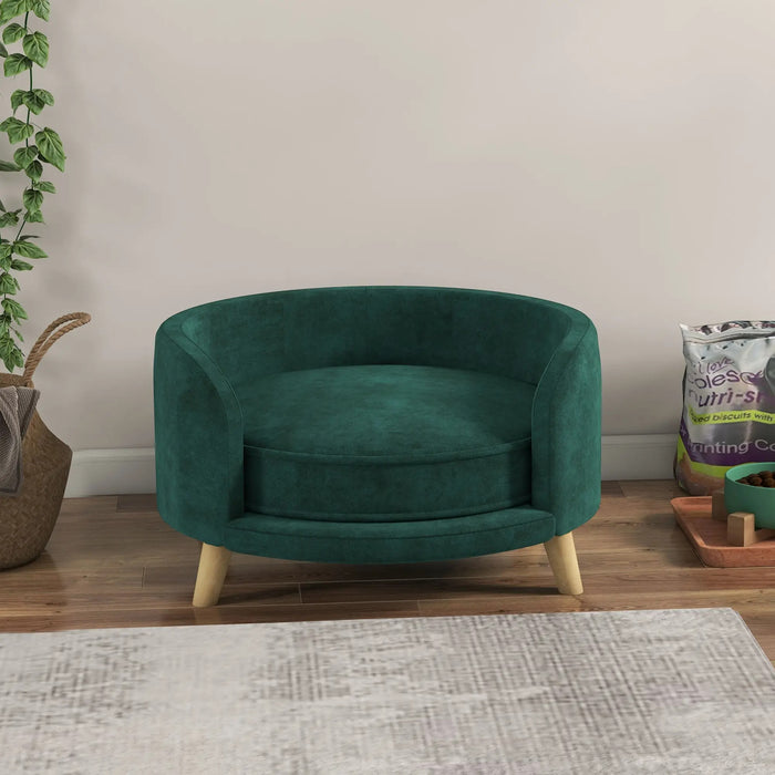 Dog bed Dog Foofa Pet Sofa Eukolyptuswood green, 68x68x35cm