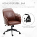 Bürostuhl höhenverstellbar mit Drehfunktion Braun, 58,5x62x91cm