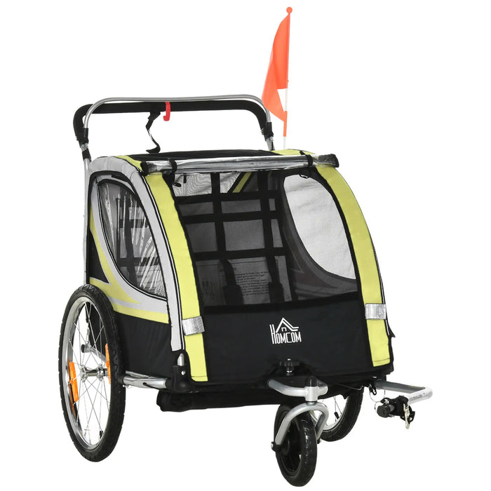 fahrradanhänger regenschutz Veloanhänger Fahrradanhänger 2 Kinder gelb