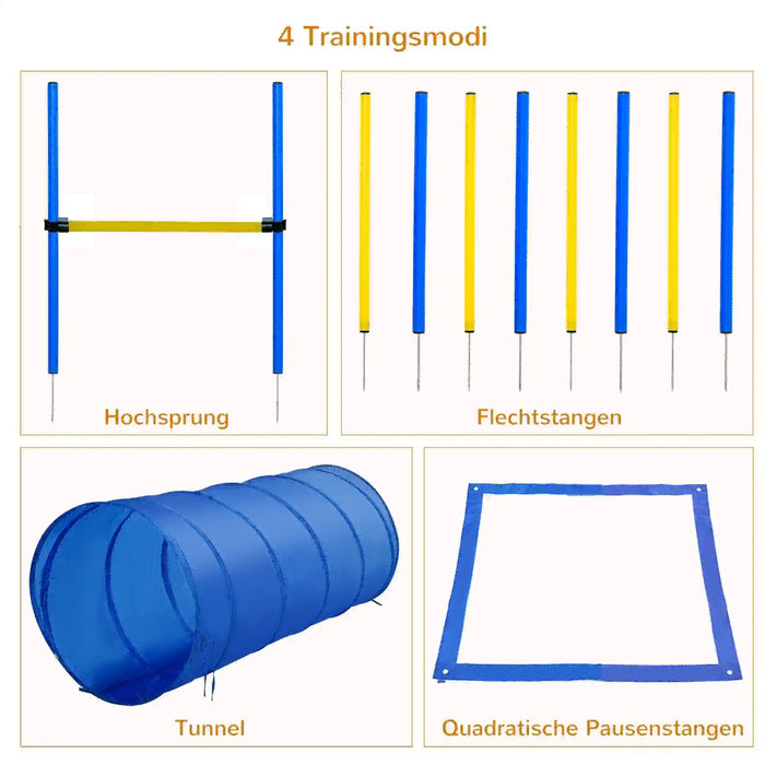 Ensemble de formation de chiens de slalom en plastique, 99x65x94cm