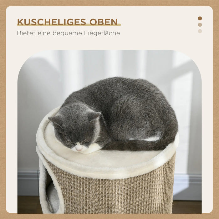 Cats Scratch Bin, moelleuse molle, tapis à gratter de sisal, robuste, marron, Ø38x70hcm