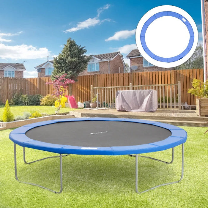 Trampolin Randabdeckung Sicherheitsnetz 8ft 10ft 12ft 15ft Randabdeckung: Ø366 cm-Blau (Trampolin nicht inbegriffen)