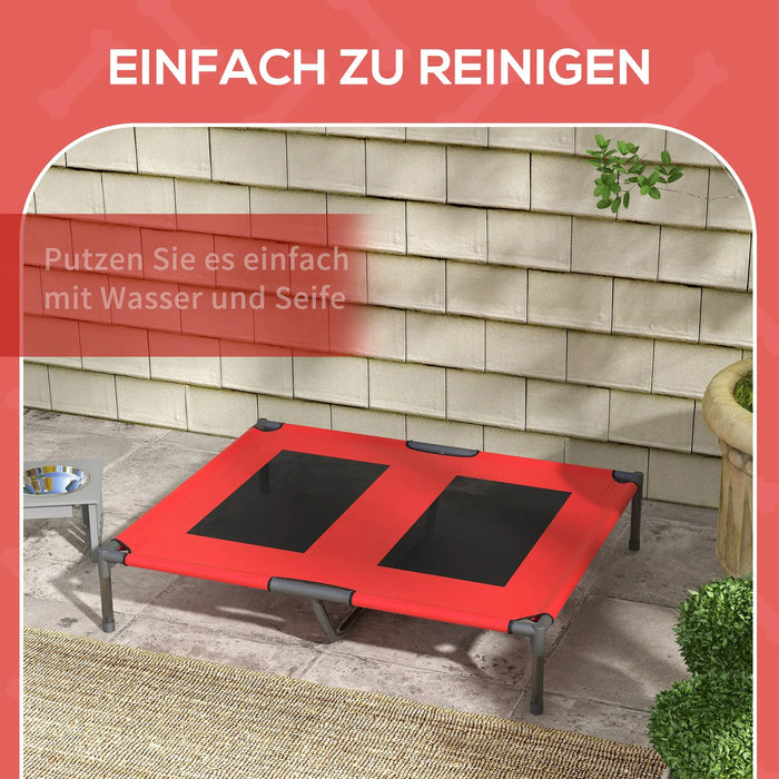 Dog bed dog loungers Robust increased & weatherproof red, 92x76x18cm