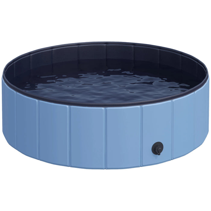 Hundebadewanne faltbar Hundepool Wasserbecken Blau, Ø100xH30cm