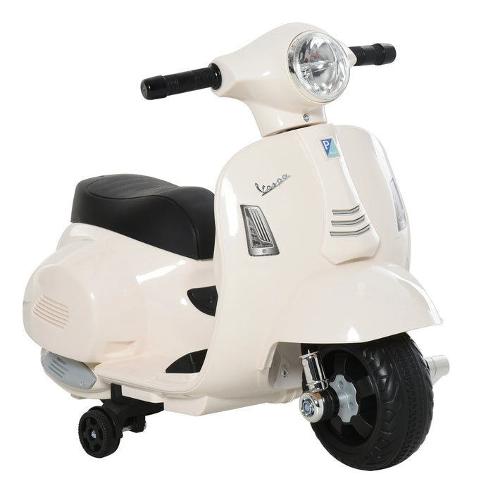 VESPA VESCA Motorcycle Electric Vehicle 18-36 mois 3 km / h LED Light Sound Pp Plastic Metal White 66.5x38x52cm