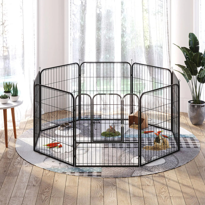 PlayPen de boîtier gratuit pour animaux de compagnie Hundehergeg Black, 80x80cm