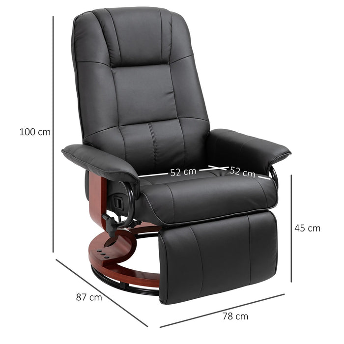 Détendez la télévision en fauteuil télévisé fauteuil couché synthétique en cuir synthétique 360 ​​° chaise pivotante.