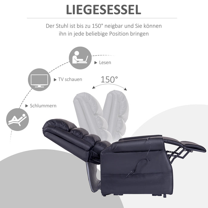 Massaggi sedia con stand -up Aid Relaxation Plashair tra cui Remote Control Brown scuro, 82x96x107 cm