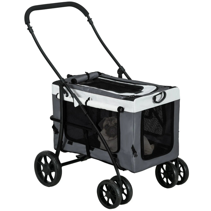 Voiture pliable buggy chien voiture bleu foncé, 99x62x106cm