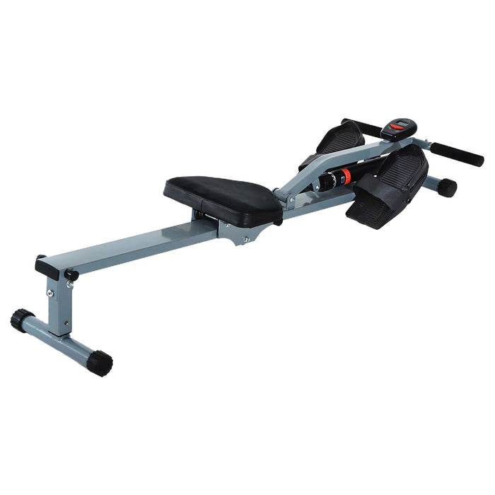 Dispositif d'aviron avec LCD Fitness Device Trainer Home, Steel + PVC, Gray, 130x47.5x67cm