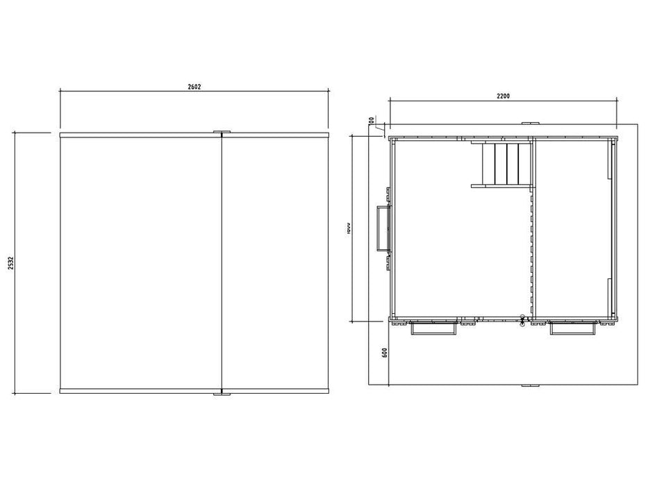 Playhouse, Play Tower, Stelzenhaus 'Night XL' Race naturelle, y compris la véranda et les échasses, 260x253x354cm (bxtxh)