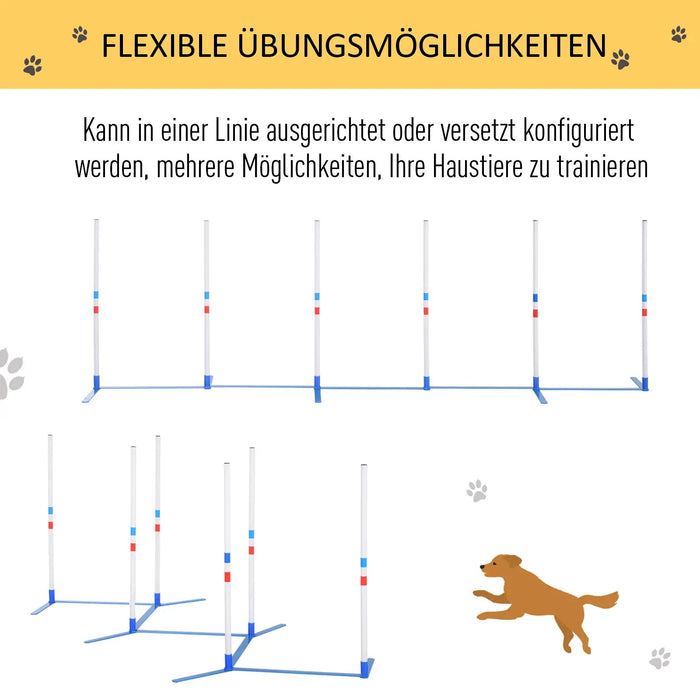 Ensemble de formation de chiens de slalom en plastique, 99x65x94cm