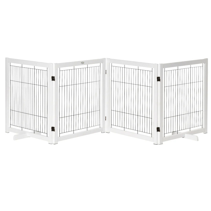 Barrière de la calandre de protection des portes pour chiens blancs, 305x35.5x82cm