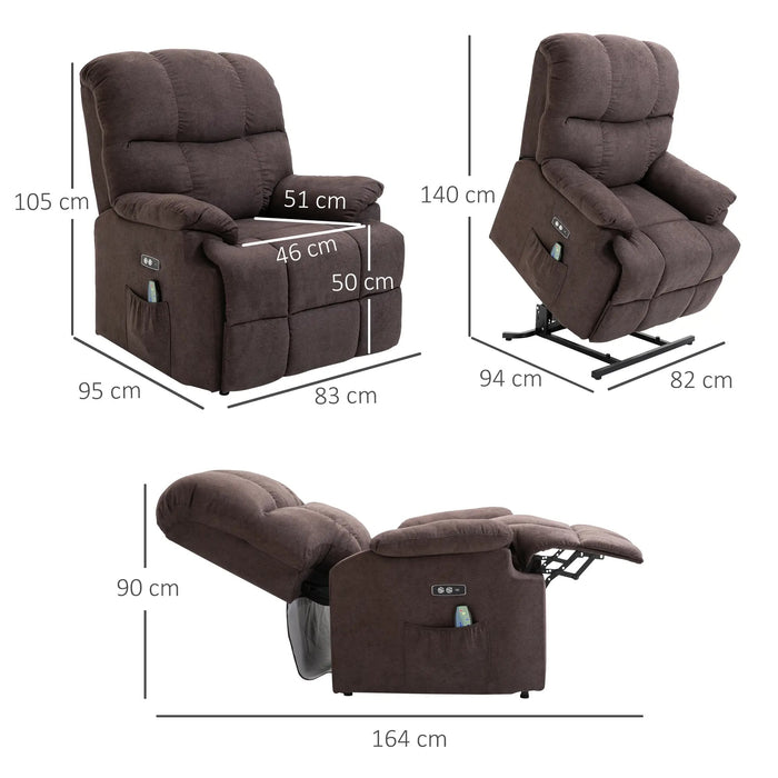 Massaggi sedia con stand -up Aid Relaxation Plashir tra cui Brown Remote Brown, 83x95x105cm