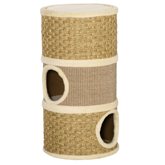 Scratch Bin, Cat Scratching Post pour les niveaux de chats 3 avec une peluche de sisal, hauteur 70 cm