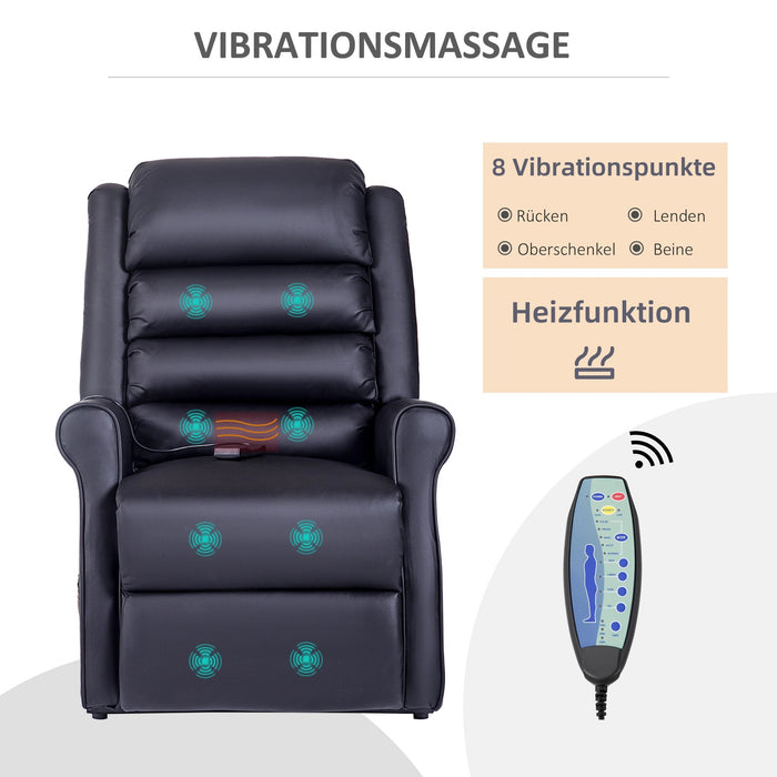 Massaggi sedia con stand -up Aid Relaxation Plashair tra cui Remote Control Brown scuro, 82x96x107 cm