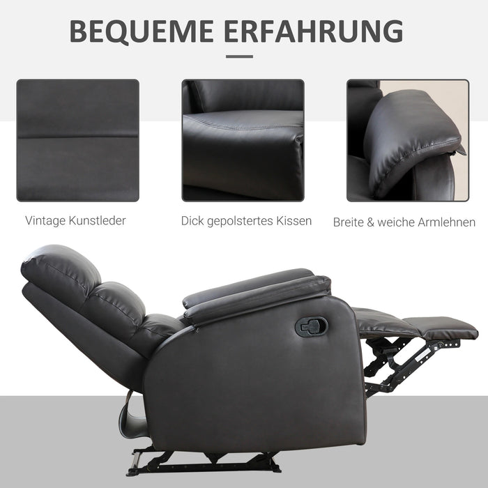 Détendez le fauteuil télévisé fauteuil couché chaise angulaire de bureau réglable brun, 75x92x9cm