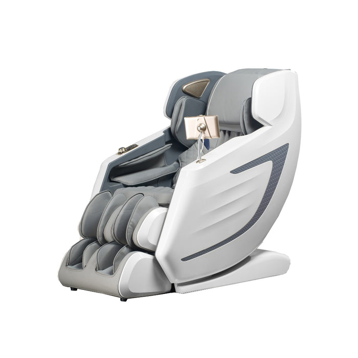 Massage chair Olymp Pro, 10 massage programs, with lying position - gray/white