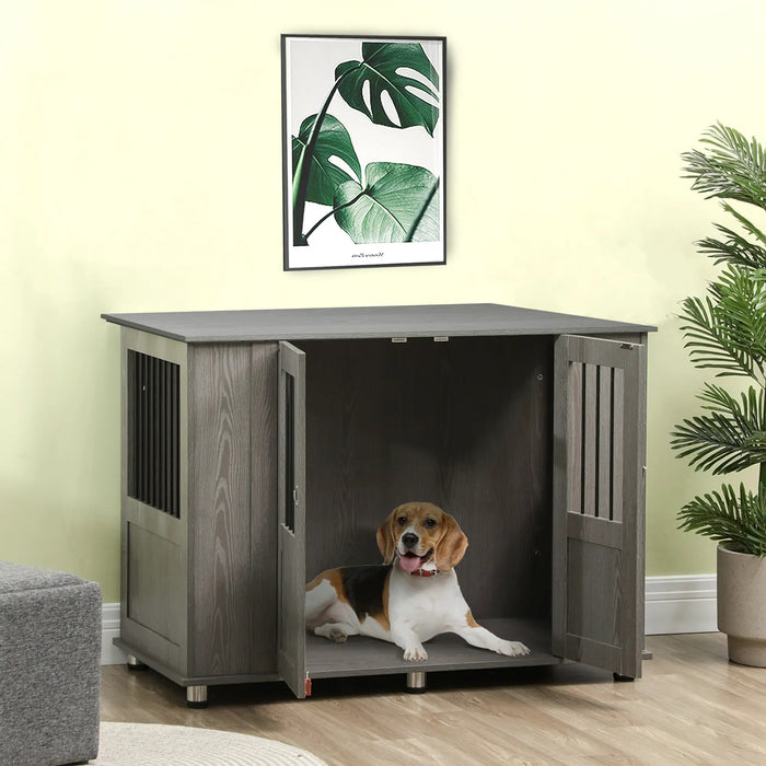 Hundekäfig Hundebox mit Verriegelung, 116x60x87cm