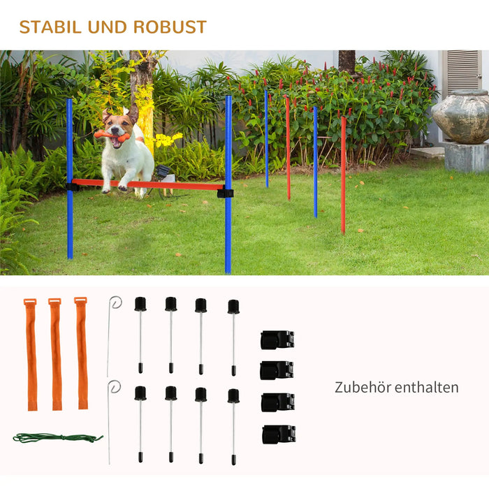 Ensemble de formation de chiens de slalom en plastique, 99x65x94cm