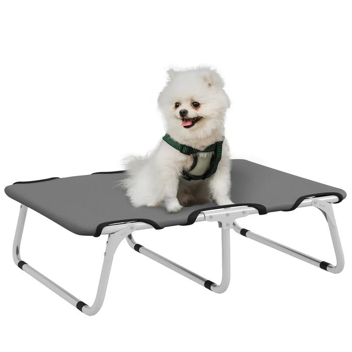 Lit de chien pliable robuste et confortable jusqu'à 10 kg gris, 71x58x20cm