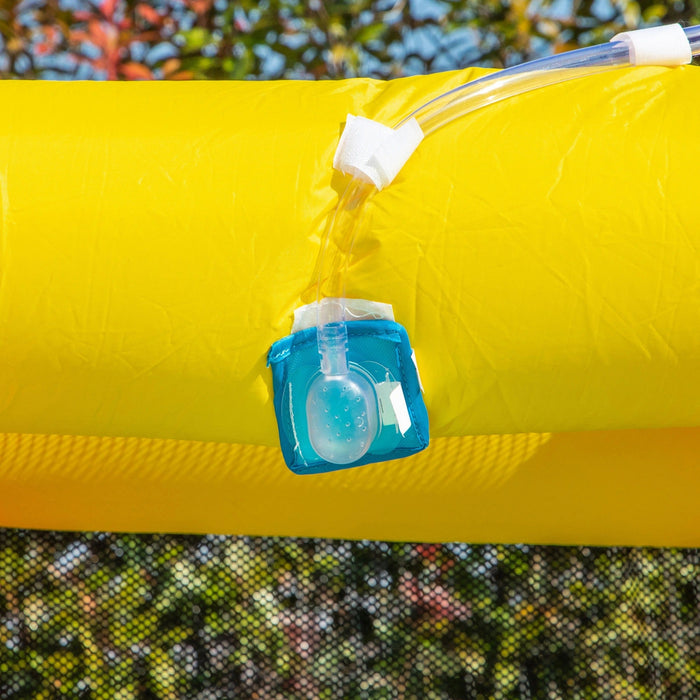 Hüpfburg mit Wasserrutsche Hüpfburg mit Gebläse Wasserpark für Kinder aufblasbar Wasserspielcenter mit Rutsche Hüpfburg für Kinder von 3 bis 8 Jahren, 385x365x200cm