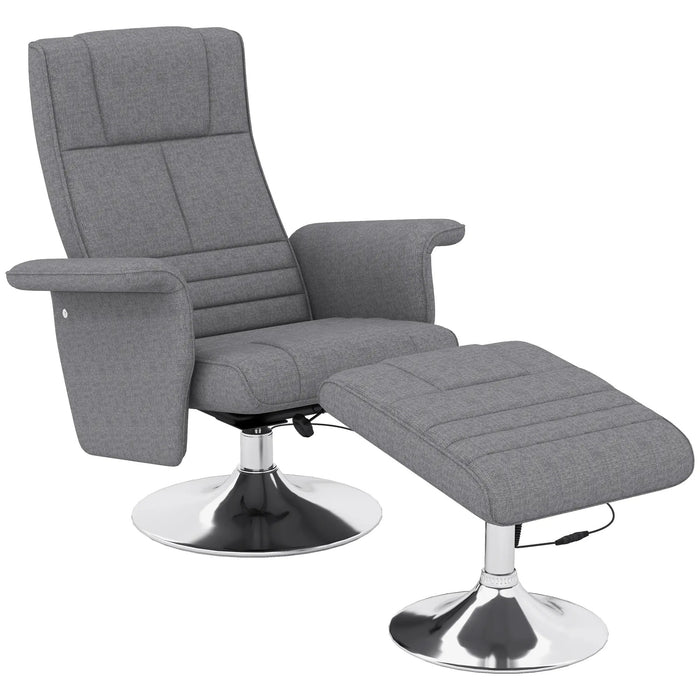 Massage chair, with Ottoman, 8 vibration heads, inclination function, 78x95x88cm