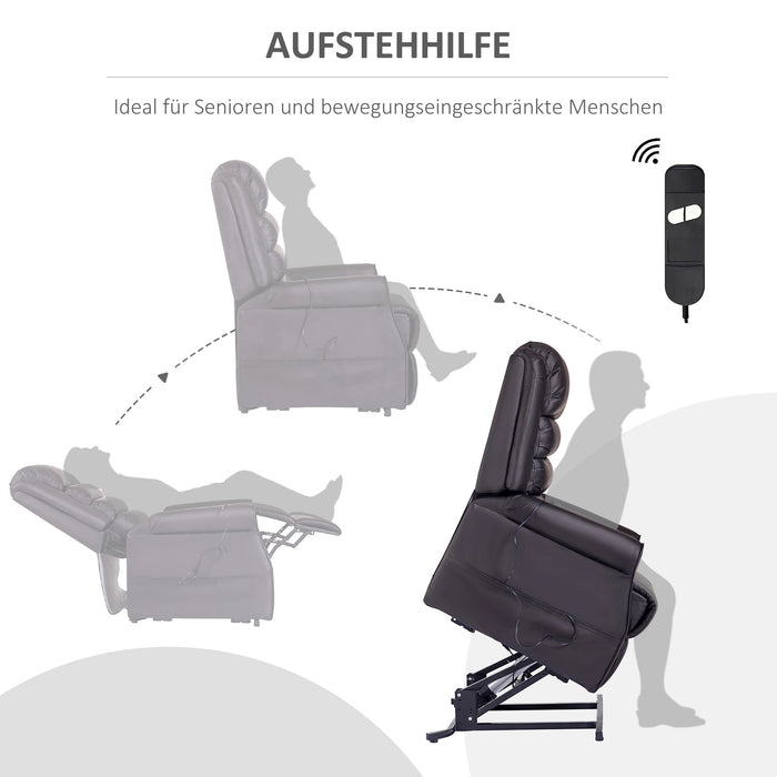 Massaggi sedia con stand -up Aid Relaxation Plashair tra cui Remote Control Brown scuro, 82x96x107 cm