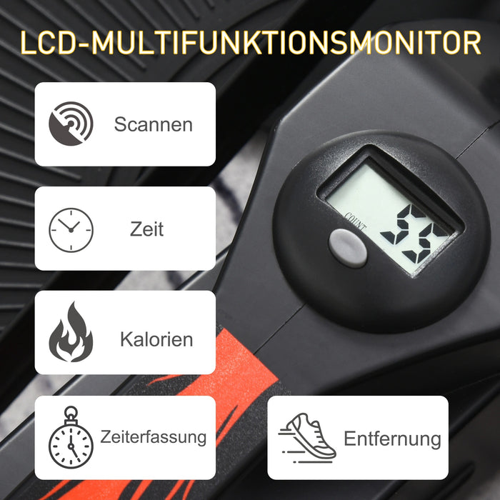 Mini Stepper mit LCD-Monitor Heimtrainer Pedaltrainer mit stufenlos einstellbarem Widerstand