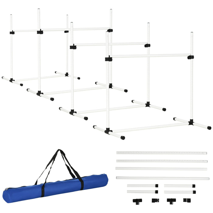 Ensemble de formation de chiens de slalom en plastique, 99x65x94cm