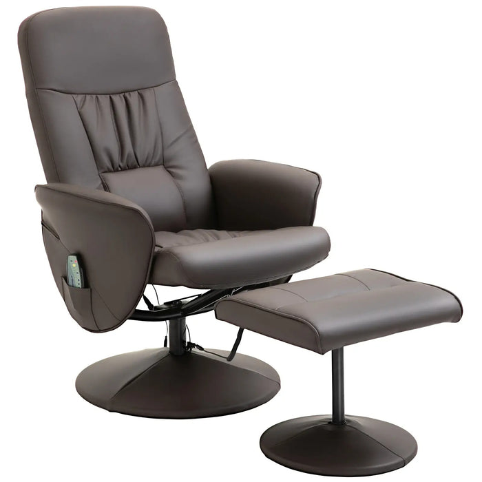 Détendez le fauteuil avec chaise de massage des selles avec 10 points de vibration brun 76x81x105cm